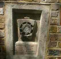 Keystone of old bridge, Hampstead Road