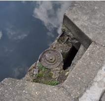 Remains of stop gate